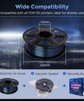 Image showing Burnt Titanium Color Changing 1.75mm PLA Filament 1kg 2.2lb for 3D Printing, dimensions 200mm diameter.