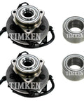 Premium Front And Rear Wheel Bearings And Hubs Kit For 2009 Explorer Sport Trac AWD with hub assemblies and sealed bearings