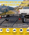 Built Like A Tank Four Way Flat Trailer Wiring Harness And Bracket Set With Dust Caps 16 Gauge Vehicle towing trailer on road