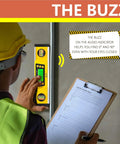 Worker uses Digital Level 10 Inch Torpedo Level With Protractor And Magnetic Base to measure angle on metal pole.