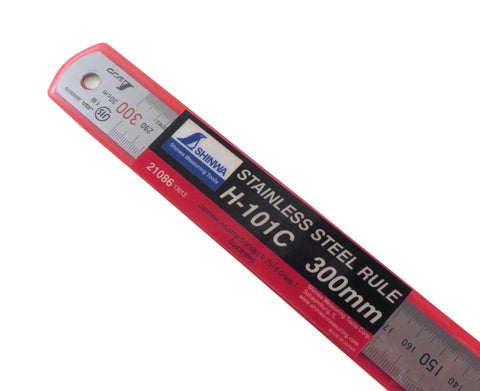 Rigid 300 Millimeter Machinist Ruler With Zero Glare Satin Chrome Finish Pro Grade Stainless Steel Hardened And Tempered