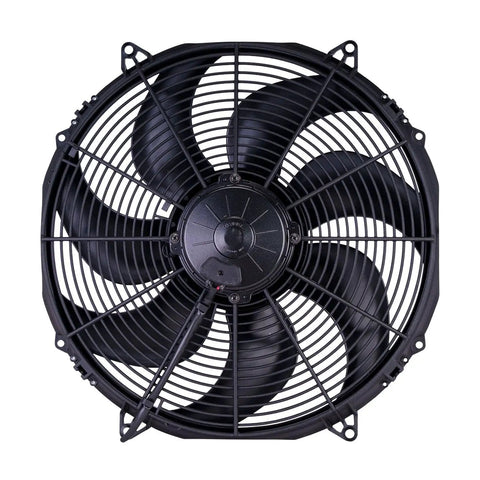 30102082 Spal 16 Inch High Performance Puller Fan With Paddle Blade For Engine Cooling System, front view showing blades and housing.