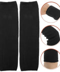 High Density Cut Resistant Arm Sleeves Two Pack Legit Tough As Nails Forearm Guards showing ergonomic fit and black knit material.