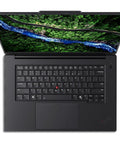 Top view of ThinkPad T1g Gen 8 AI Laptop With Ultra 9 285H VPro, 16 Inch 4K Display At 800 Nits, visible keyboard and trackpad