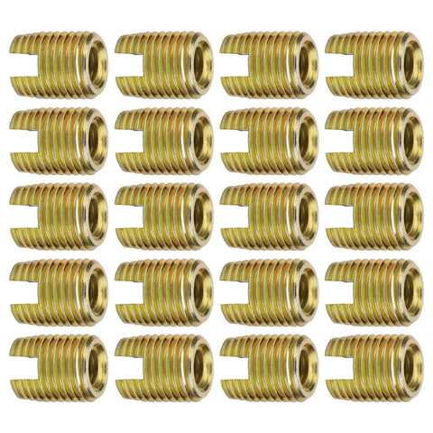 Jiawu 20 Pcs Heavy Duty Self Tapping Thread Insert Kit For Automotive And Machinery. Premium Carbon Steel Screw Repair Set With Yellow Zinc Plating. M2 To M12 Sizes Ensure Durable Vibration Resistance For Furniture And Engine Work. Perfect Fix For. gold thread insert repair kit pieces