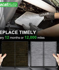Activated Carbon Cabin Air Filter Set For Mazda 3 CX-30 CX-50 2019-2025 Two-Piece Replacement installation and comparison.