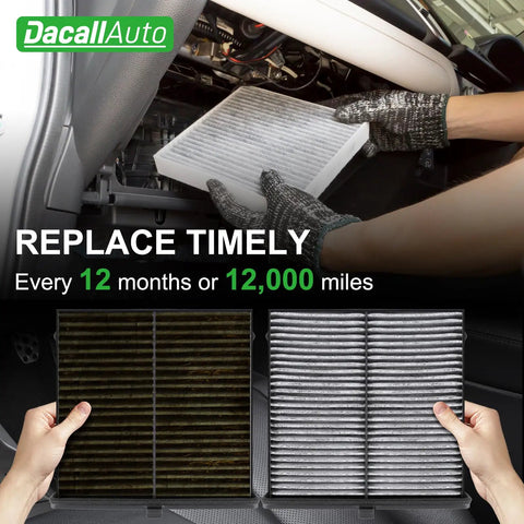 Activated Carbon Cabin Air Filter Set For Mazda 3 CX-30 CX-50 2019-2025 Two-Piece Replacement installation and comparison.