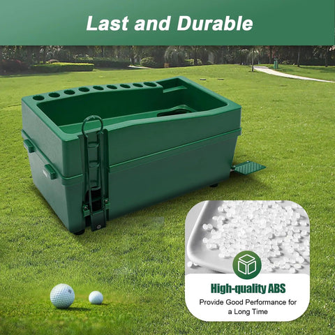 Cordless Golf Ball Dispenser With 100 Ball Capacity And Auto Tee Machine Replacement Swing Trainer with ABS material on grass