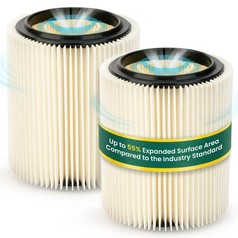 Replacement Vacuum Filter For Craftsman And Ridgid Shop Vacs Two Pack Part Numbers 9 17816 And VF4000 Original Filter for heavy-duty cleanup