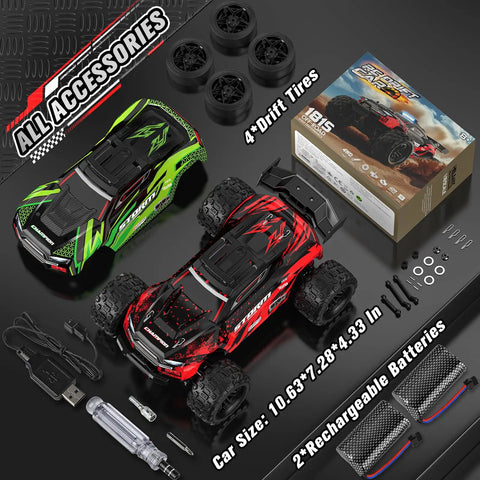 1 18 Scale RC Car 2.4GHz 4WD Beast Monster Truck With Drift Wheel And Gyro All Terrain Off Road Ready RC Drift Car Designed For Adults And Teens Delivers Up To 40 KMH Speed Turbo Through Rough Terrain Durable Chassis with accessories