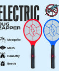 Electric Bug Zapper Swatter 2 Pack, 3000V Grid Racket With Safety Mesh for Mosquito, Moth, Housefly, Beetle Insect Control
