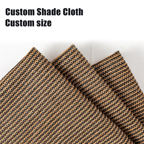 Custom Shade Cloth With Grommets For Patio And Garden, Heat Resistant HDPE Pergola Shade Cover, Coffee Color, Detail View