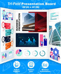 36 Inch By 48 Inch White Tri Fold Corrugated Presentation Board Case Of 24 For School Projects And Classroom Displays Ideal For Exhibits And Poster Displays