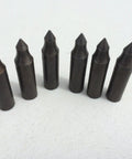 Six Pack Glue On Field Points For Wood Arrows 11 32nd Inch Diameter Five Degree Taper 145 Grain Durable Target Points For Practice And Bowhunting Everyday, black steel, side view