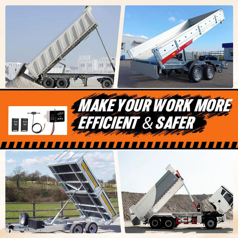 Dump Trailer Wireless Remote Controller For 3 Wire And 4 Wire 12V Hydraulic Dump Trailer With 100 Ft Signal Distance installation