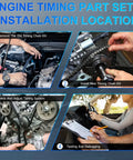 Mechanic installing Timing Chain Kit With VVT Sprocket Two Pack For B46 B48 Engines Fits BMW 120i 220i 320i 420i 520i M240i X1 X3 X4