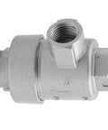 Quick Exhaust Valve For Pneumatic Systems, One Quarter Inch BSPT Threaded Aluminum, One Way Air Release Valve, side view