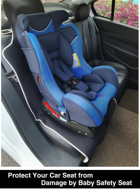 Rear car seat with baby safety seat on top of waterproof neoprene car seat cover Sweatproof Non Slip Seat Protector Universal Fit