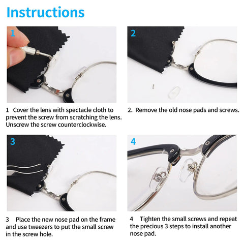 Instructions for using the Magnetic Eyeglass Repair Kit With Compact Case All-In-One Tool Set For Glasses Sunglasses And Watches