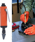 Badass Air Die Grinder Kit 22000 RPM Pneumatic Tool in use with lightweight aluminum body for precision engine bay detailing.