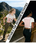Grab And Go Hydration Running Vest For Men And Women With 500ml Soft Flask Ultra Lightweight Water Pack in pink worn during day and night.