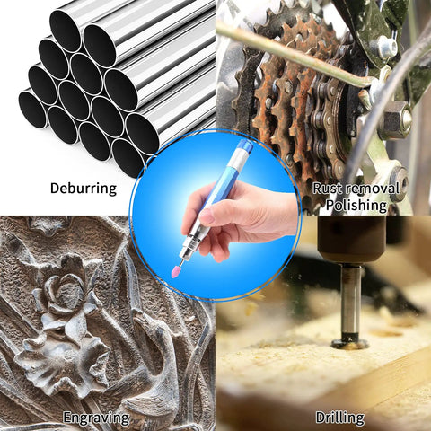 Heavy Duty 18 Piece Pneumatic Air Die Grinder Rig Delivering Badass 70000 RPM Torque used for deburring, rust removal, engraving, and drilling.