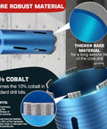 Visual showing the One And Three Eighths Inch Diamond Core Drill Bit With Eleven Inch Depth, Heavy Duty, 45 Percent Cobalt HRC 70, laser welded.