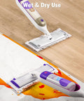24 Pack Disposable Power Mop Pads Refills For Swiffer Power Mop, Thick 14 Layer Design, Secure Attachment, Heavy Duty Replacements For Fast Easy Deep Cleaning At Home, Kitchen, And Bathroom on wood floor