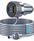 Heavy Duty 12 Volt And 24 Volt Vehicle Power Adapter For Compact Satellite Terminals with 10FT waterproof wire harness and USB ports.
