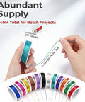 24 Gauge Jewelry Wire Set For Beading, Tarnish Resistant Craft Wire 0.5mm In 12 Dope Colors, Colored Iron Beading Thread For Wrapping, DIY Supplies Kit With 20M Per Roll, 12 Rolls, Total 240M, shown in teal spool