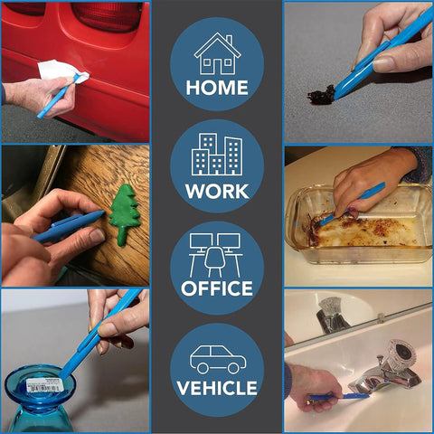 Plastic Scraper Tool No Scratch Multi Use 5 Pack For Food Labels Stickers Paint And Grease Go To Cleanup Reaches Tight Corners