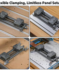 Fractal Vise With 100 Degree Adjustable Jaw For Irregular Shapes And Tall Pieces 120mm Clamping Range Dual Fixation Design Keeps Your Clamping Game Tight On CNC Router Machines, aluminum CNC vise on panel and metal plates