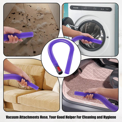 Dyson Compatible Vacuum Crevice Cleaning Attachment Kit With A 34 Inch Bendable Hose used for car detailing and dryer vent cleaning