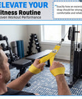 Heavy Duty Cable Machine Strap Attachment for upper body training in use during workout with ergonomic soft strap.