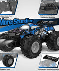 All Terrain Remote Control Car For Kids And Beginners 1:20 Scale Dual Motor RC Truck with LED Lights, robust design and features shown