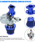 VM22 Carburetor Replacement for Predator 212cc 224cc GX200 Clones with blue air filter kit and manifold parts