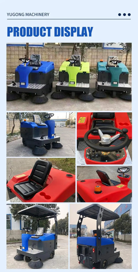 Ride On Industrial Floor Sweeper Machine For Warehouse And Factory Use Effortless Cleaning Big Area Coverage Heavy Duty Design Durable Construction Easy Operation Reliable Performance For Commercial Spaces
