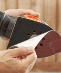 Pick Up This Bad Boy Heavy Duty Multi Sander With 200 Watt Motor, 4 In 1 Orbital And Finger Sanding Heads, Dust Free Power Tool For Quick Smooth Wood Finishes Worth Every Penny, attaching sanding pad.