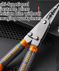 Heavy Duty Wire Stripper And Diagonal Cutting Pliers Real Workhorse Dual Head Design with adjustable grips and precision bite.