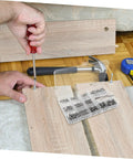 Using the 400 Piece Metric Set Screws Assortment Kit With M3 M4 M5 M6 M8 Pointed Head Fixing Screws for DIY installation.