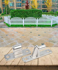 Dang Tough 304 Stainless Steel Heavy Duty Gate Hinges For Rust Proof Barn Door And Fence Brackets Built To Last With Easy No Sweat Outdoor Installation Projects on wooden surface.