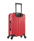 InUSA VASTY red 20-inch hardshell carry-on luggage with spinner wheels and retractable handle (front view)