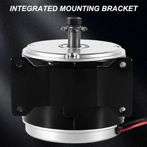 350W 24V Brushed DC Motor For Electric Scooters And DIY Projects Delivers 2750 RPM Speed integrated mounting bracket view