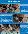 Step-by-step guide using Rear Axle Bearing Puller Tool Set, 3-Piece Bearing Extractor Kit With Slide Hammer for bearing removal.