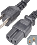 Three Foot Replacement Power Cord For Coffee Pot And Percolator, Heavy Duty 16 AWG 1875W 125V, 3 Prong Grounded, Black Cable
