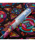 Lancaster Stained Glass Window Privacy Film With Static Cling Two Way Day And Night UV Blocking 95 Percent Removable