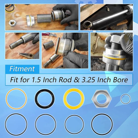 Tilt Hydraulic Cylinder Seal Kit For Bobcat Skid Steer Loader Models 630 631 632 642B 643 645 653 730 741 742 753