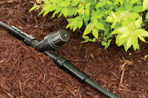In Line Drip Irrigation Y Filter Three Quarter Inch Male Thread 200 Mesh Stainless Steel Screen Keeps Debris Out Easy Clean Cap installed in garden