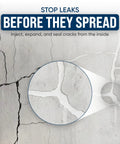 DIY Basement Crack Injection Kit For Fast Foundation Repair, Polyurethane Leak Seal System Stops Active Water Leaks In Foundation Walls.