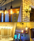 Cozy Dimmable E26 LED Edison Bulbs 60W Equivalent, 2700K Soft Warm Glow in bathroom and kitchen lighting fixtures.